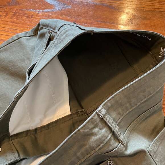 NWT St. John's Bay Olive Straight Leg Denim Pants - Size 12 - Picture 5 of 8